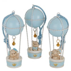 Bomboniere mongolfiere baby azzurre 1